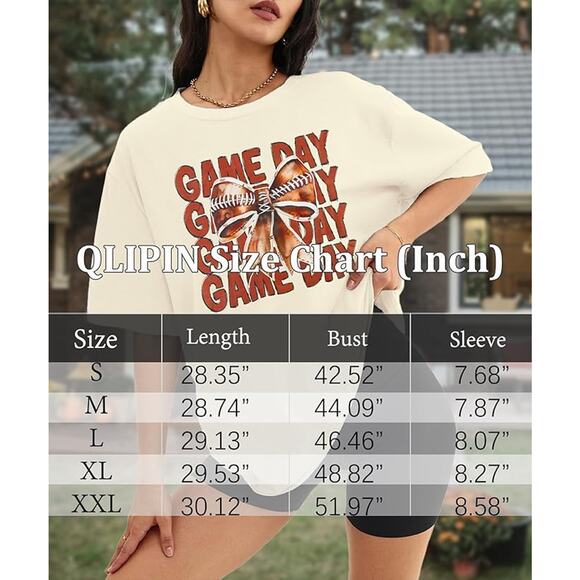 Coquette Women's Oversized Bow Graphic Short Sleeve Football Shirt- Size: Medium - Picture 2 of 2
